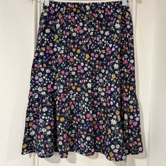 Old Navy Other - Old Navy Floral Print Kids Skirt - Navy and Multicolor Size 14-16